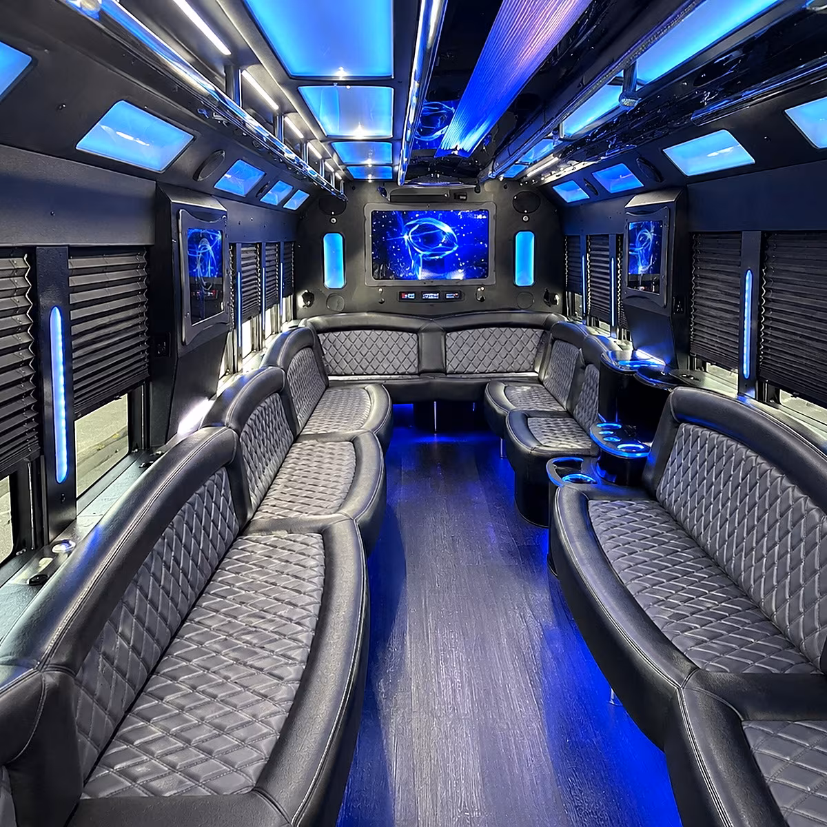 youngstown 50 passenger party bus interior