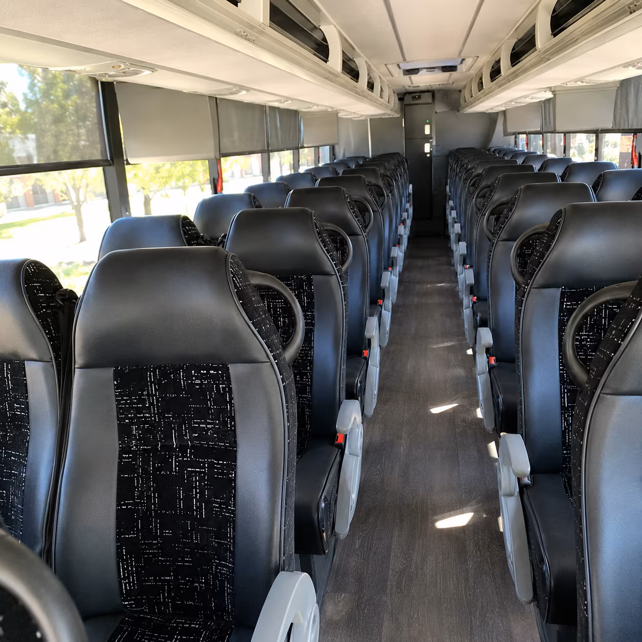 youngstown 56 passenger charter bus inside