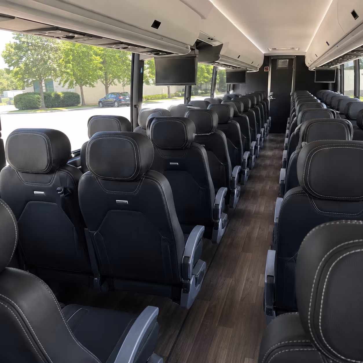 youngstown 56 passenger charter bus interior